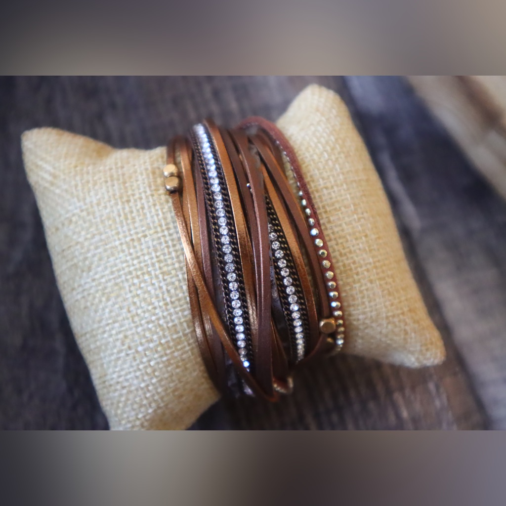 Brown Layered Wrap Bracelet 18$